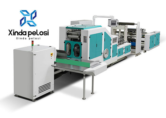 Automatic Adjustable Sheet Fastest Food Paper Bag Making Machine With Twisted Handles