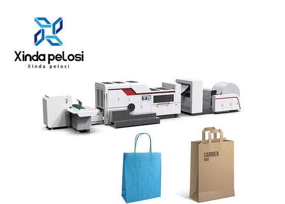 High Speed Automated Food Paper Bag Making Machine With Printing