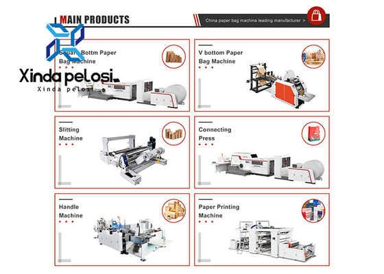380V 50Hz Automatic Kraft Food Paper Bag Production Machine With Flat Handle