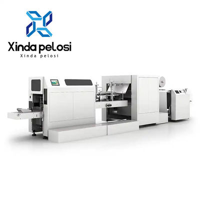 V Square Bottom Paper Shopping Bag Making Machines With Logo Equipment